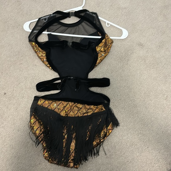 Gold and black custom kids dance costume jazz - Picture 3 of 3